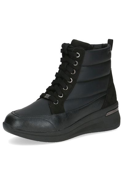 Caprice Damen Elegante Stiefelette Winterschuhe warm gefüttert 9-26106-43 Schwarz 019 Black Leder/Synthetik
