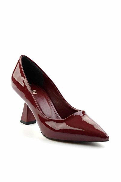 Bambi Bordo Kadın Klasik Topuklu Ayakkabı K01231400008