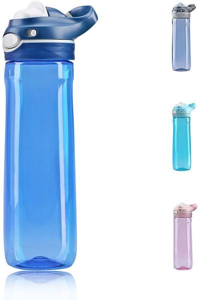 COOYA Bike Water Bottle, 750ml, BPA Free,Leak Proof and Lock-key, For Sports Travel(Blue)