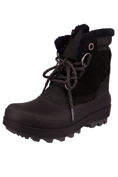 Kamik Damen Winterstiefel Stiefel Lauren Lo WK2430 Schwarz BLK Black Leder/Synthetik