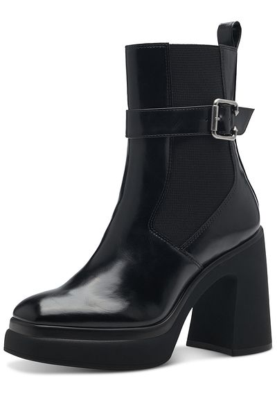 Tamaris Damen Elegante Stiefelette 1-25319-41 Schwarz 001 Black Kunstleder