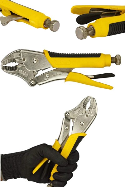 optana 10" (250mm) Ayarlı Pense Kavisli Çeneli Kilitli Pense 10 inç Kilitli M...