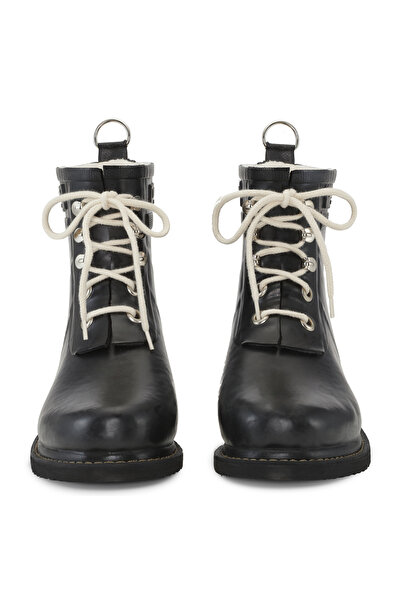Ilse Jacobsen Black Rub2 - Siyah Kısa Bot