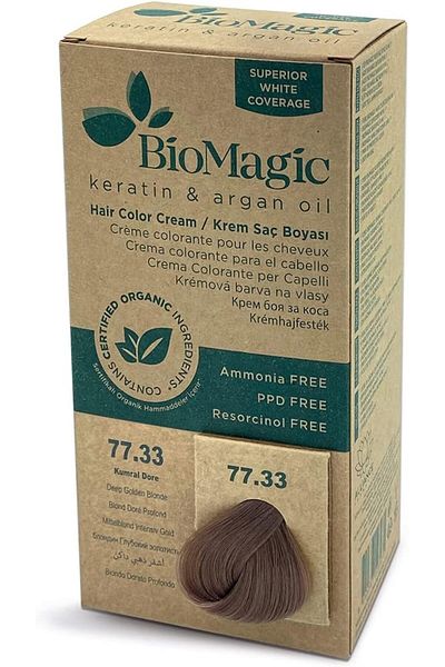 BIOMAGIC Permanent Hair Color, 60 Ml - 77/33 Deep Golden Blonde