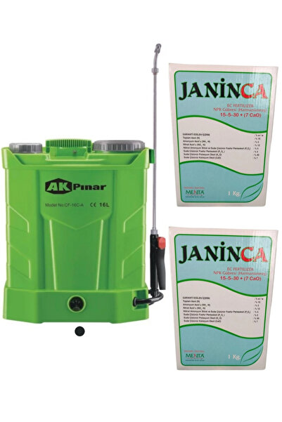 menta Akpınar Şarjlı İlaçlama Pompası 16LT/JaninCa Yaprak Gübresi 1KG 2 Adet