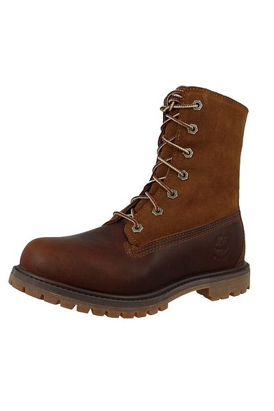 Timberland 8328R Authentic Teddy Fleece Waterproof Fold-Down Damen Winterstiefel Dark Brown Full-Grain Braun