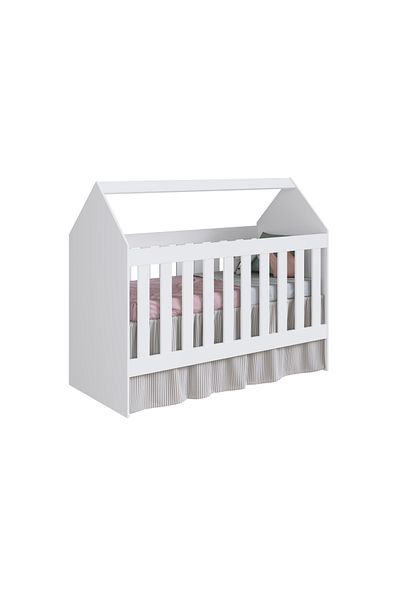 Art In Móveis Pyramid-shaped children's bed for children's bedrooms and homes, white color
