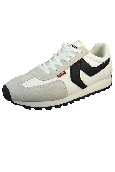 Levi's Herren Low Sneaker Stryder Red Tab Low Top 235400-744 Weiß 51 Regular White Textil/Synthetik mit EVA