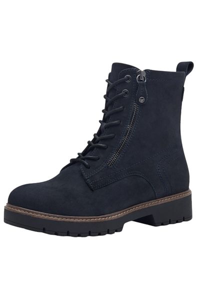 Tamaris Damen Sportliche Stiefelette 1-25207-43 Blau 805 Navy Leder mit TOUCH-IT