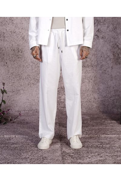 Butik TREND WE Φαρδύ παντελόνι με ελαστική μέση και κορδόνι