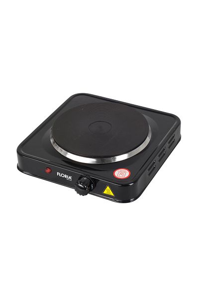 Floria Floria ZLN-2806 electric hob, 22 x 21 x 5 cm, Black 1 burner, Power 1000W,