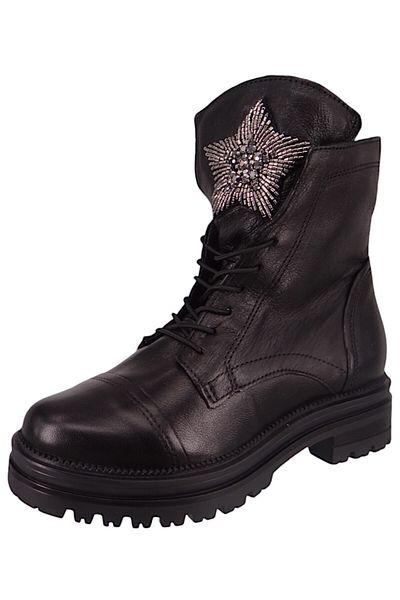 Mjus Damen Elegante Stiefelette Doble M77277-101 Schwarz 6002 Nero Leder