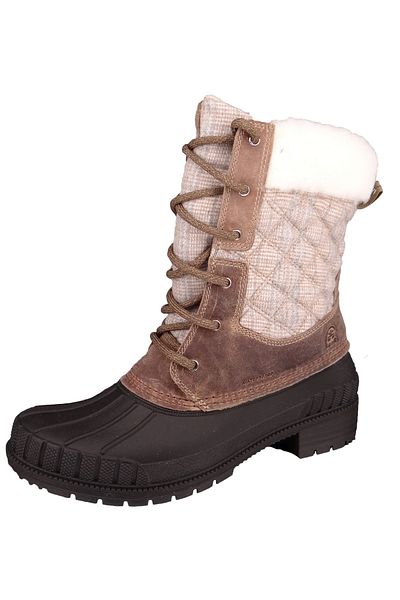 Kamik Damen Winterstiefel Winterschuhe Sienna Cuf 2 NK2001 Braun Fossil Leder/Synthetik mit DOVER Laufsohl