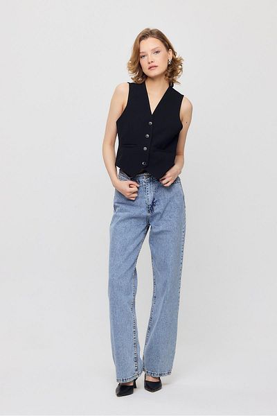 Rays 3953 Waist Belt Detail Vest Black