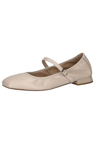 Caprice Damen Ballerina Riemchen 9-22100-44 Grau 110 ECRU PERL DEER Leder mit CAP MEMOTION