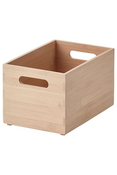 IKEA UPPDATERA Storage Box, Light Bamboo – 16x24x15 cm | Durable & Stylish Organizer