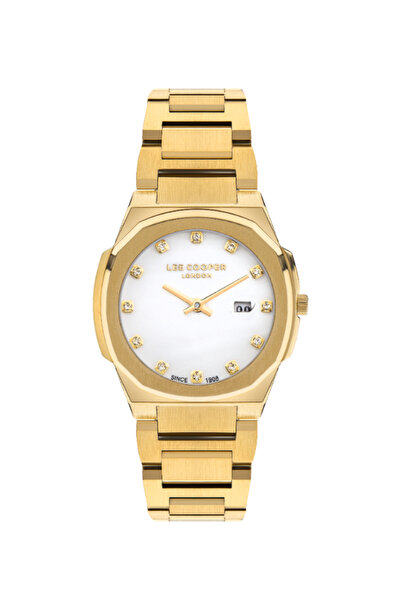 Lee Cooper ساعة لي كوبر النسائية التناظرية بمينا أبيض - LC07619.120
