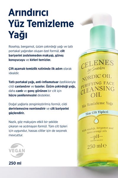 Celenes Nordic Oil Purifying Facial Cleansing Oil All Skin Types