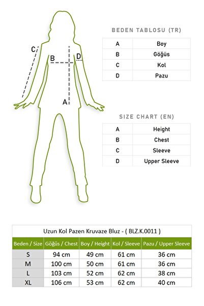 Eliş Şile Bezi Uzun Kol Kruvaze Pazen Sonbahar ve Kışlık Bluz Lacivert Lcvt