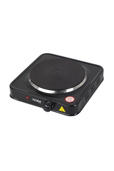 Floria Floria ZLN-2828 electric hob, 25 x 25 x 5 cm, Black 1 burner, Power 1500W,