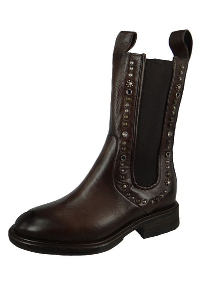 A.S.98 Damen Elegante Stiefelette Flower A51203-101-65072 Braun Fondente Leder