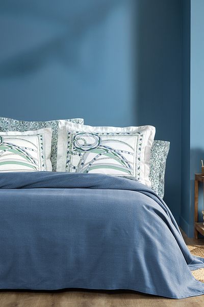 Yataş Retro Single Bamboo Pique Set - Indigo