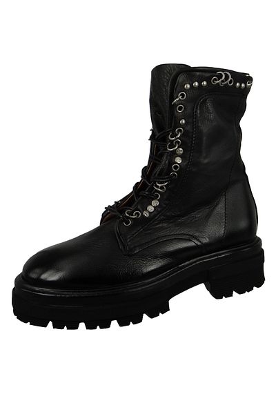 A.S.98 Damen Elegante Stiefelette Hell A59210-101-6002 Schwarz Nero Leder