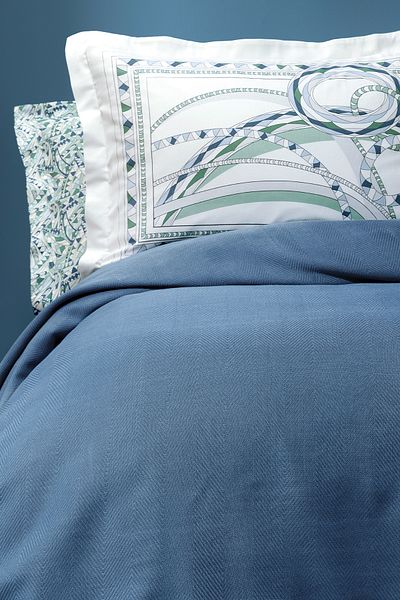 Yataş Retro Double Bamboo Pique Set - Indigo
