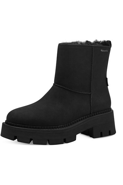 Tamaris Damen Elegante Stiefelette Winterschuhe 1-26439-43 Schwarz 001 Black Kunstleder mit TOUCH-IT