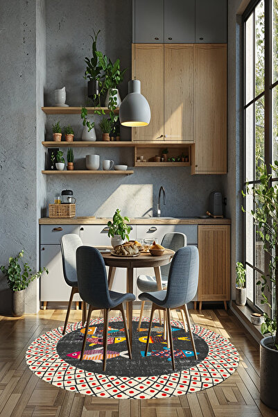 YTR HOME Dijital Baskı Yıkanabilir  Kolay Temizleni Leke Tutmaz Kaymaz Taban ...