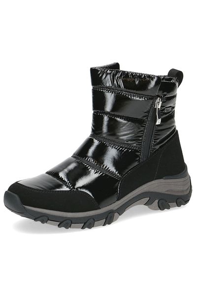 Caprice Damen Elegante Stiefelette Winterschuhe warm gefüttert 9-26436-43 Schwarz 019 Black Comb Kunstleder