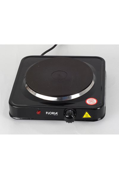 Floria Floria ZLN-2806 electric hob, 22 x 21 x 5 cm, Black 1 burner, Power 1000W,