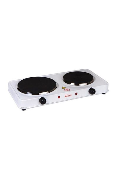 Zilan Double electric hob, ZLN-2180 White, 49 x 30 x 9 cm, 2500W, adjustable thermostat