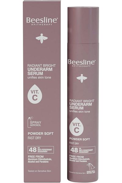 Beesline Beesline Radiant Bright Underarm Serum, Powder Soft, Fast Dry, 48 Hours Anti-Perspirant Deodorant