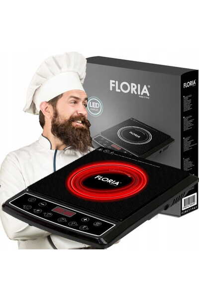 Floria Επαγωγική εστία Floria, 8 επίπεδα ισχύος, αυτόματη απενεργοποίηση, ισχύς 1500W ZLN8092