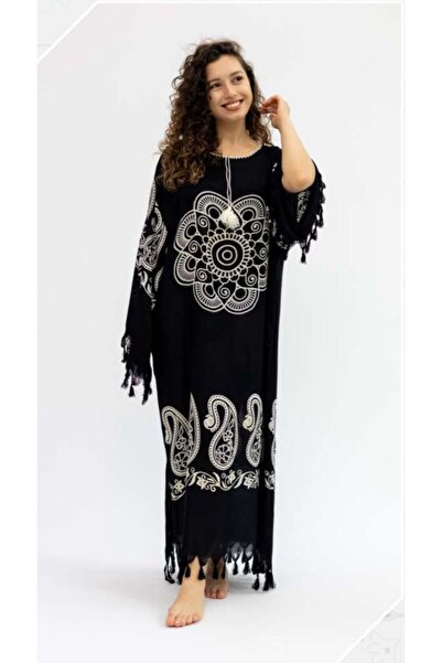 BYB Yeni sezon püskül detaylı salaş elbise