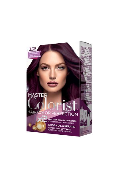 Master colorist Vopsea de Păr Master Colorist 3.66 Aubergine Red