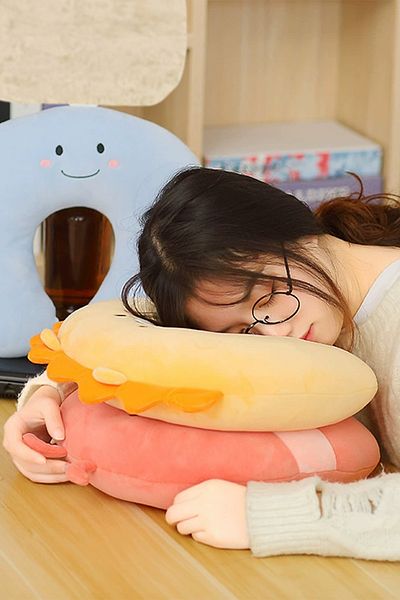 Ecrou Pretty Animals Neck Pillow Yellow