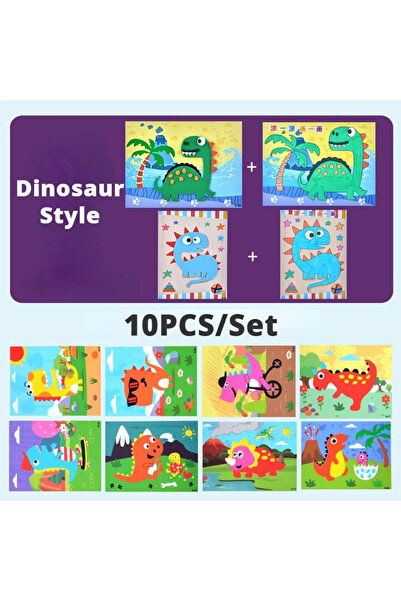 Choice1 لعبة ألغاز ملصقات إسفنجية ثلاثية الأبعاد على شكل ديناصور، 10 قطع، ألع...