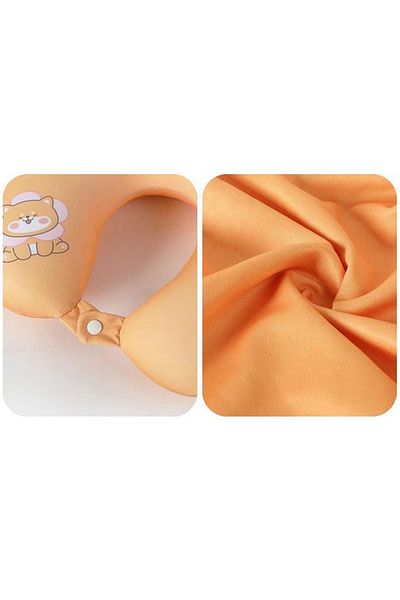 Ecrou Covered Neck Pillow – Orange (45X45 cm)