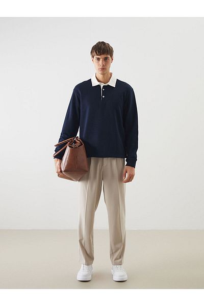 LC Waikiki Polo Neck Long Sleeve Men's Sweatshirt