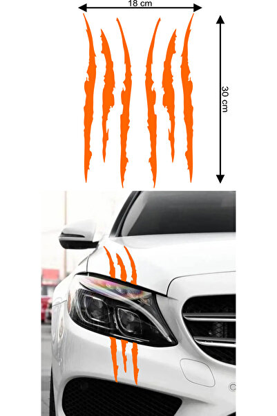 MS Major Selection برتقالي 30x18 سم مخلب ملصق سيارة ملصق سيارة احباط