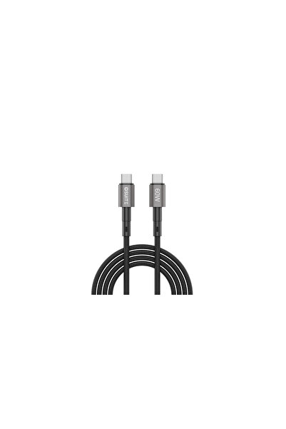 iOsuite Aluminum Alloy (USB-C) TO (USB-C) Magnetic Braided Nylon Cable - 60W - 1.2M - Black