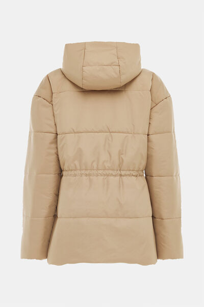 W Collection Beige Hooded Coat