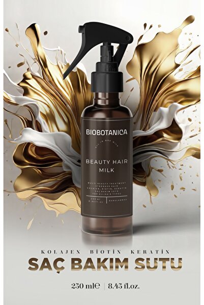 Biobotanica Keratin Kolajen Biotin Saç Bakım Sütü Hızlı Uzama Desteği Durulanmayan 250 ml