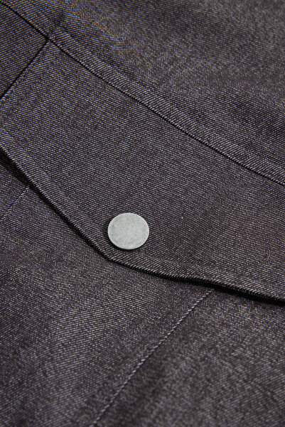 W Collection Anthracite Hooded Relax Fit Coat