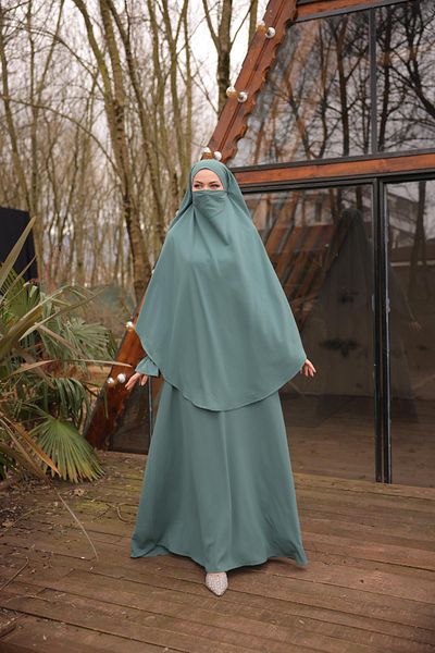 Nissra Ankanoor Mint Half Placket Soufflé Dress Anka 255079