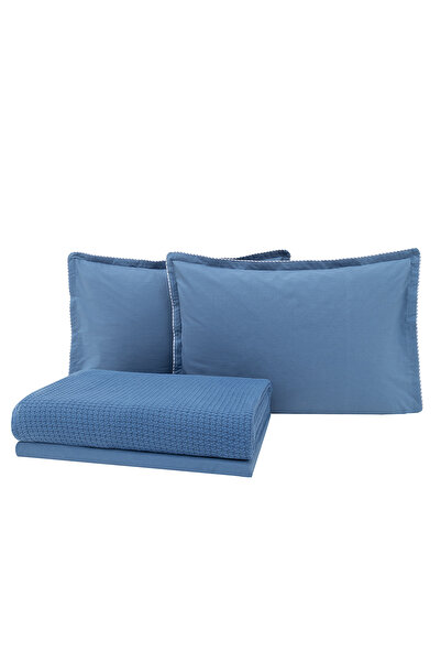 Yataş Liya Двоспальний бавовняний комплект постільної білизни - Індиго