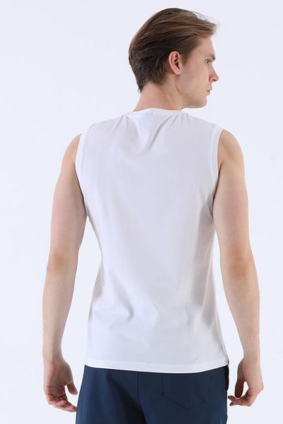 MARATON Regular Men's Crew Neck Sleeveless White Undershirt 20597