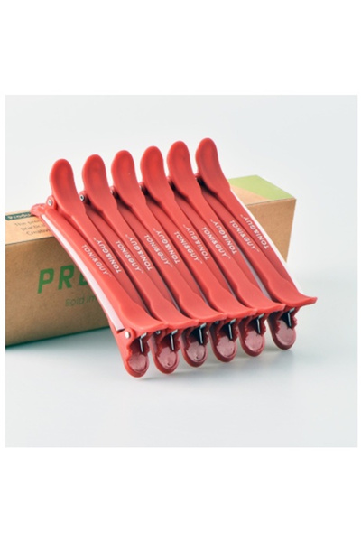 Choice1 مشبك شعر أحمر 12 قطعة لتصفيف الشعر وصالونات التجميل النسائية الاحتراف...